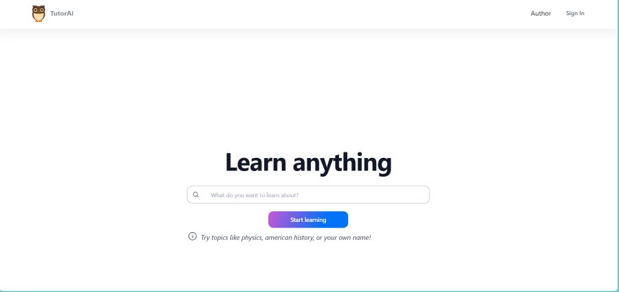 TutorAI : AI-powered learning platform, personalized learning.