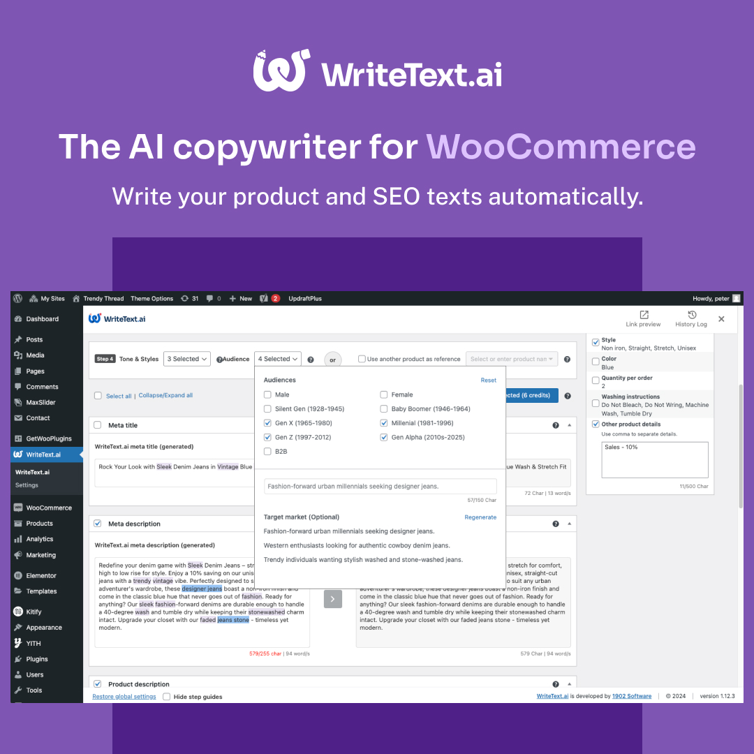 AI Product Text Generation for WooCommerce